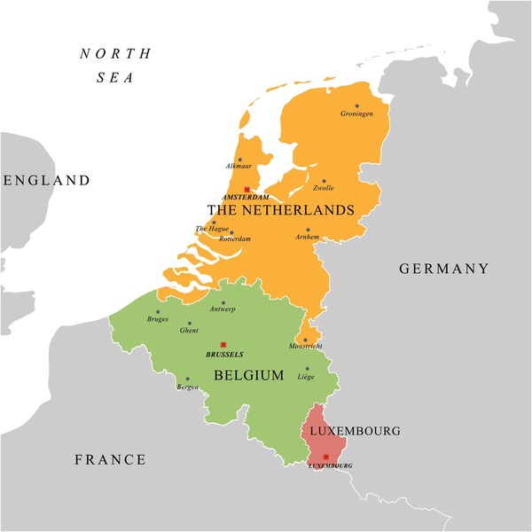 Benelux training map